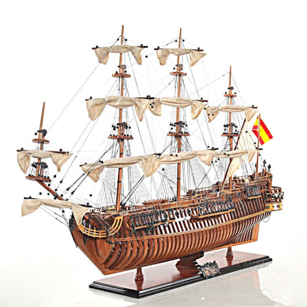 <大.長100.5cm.透視> 聖菲利浦號(San Felipe Lead Ship) - 西班牙海權黃金時代重裝旗艦 | 手工模型船 3️⃣7️⃣號 <登記:0>