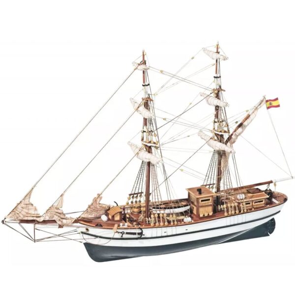 【難度:中】西班牙 OcCre 奧克爾 | Aurora 極光號 - 多功雙桅橫帆船 | 精品模型船動手造12號